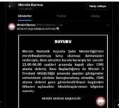 MERSİN BAROSU, CMK ATAMA SİSTEMİNİ YENİDEN AÇTIĞINI DUYURDU