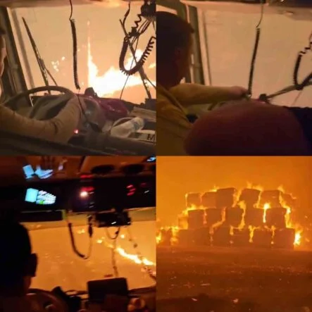 MERSİN'DEKİ ORMAN YANGININDA EKİPLERİN ZOR ANLARI KAMERAYA YANSIDI