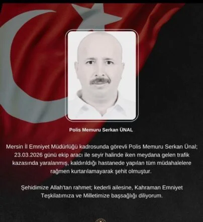KAZA GEÇİREN POLİS MEMURU ŞEHİT OLDU