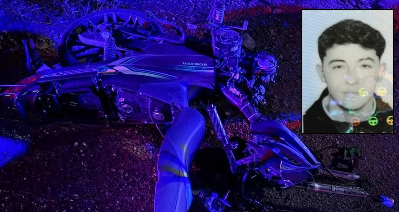 16 yaşındaki motosiklet sürücüsü kazada hayatını kaybetti